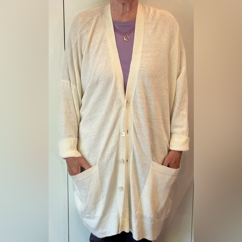 EUC ESKANDAR Cream Cardigan